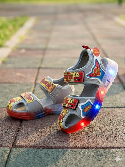 LED-light up gray sandals